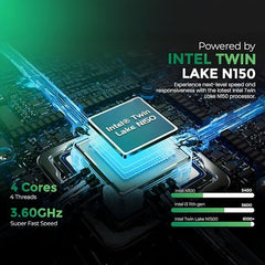 SKULLSAINTS Ash Mini PC – 13th Gen Twin Lake N150, 16GB LPDDR5, Triple Display (HDMI/DP), M.2 NVMe, WiFi 5, Bluetooth 5.2, USB 3.2, Ultra-Compact (13th Gen N150, 512, GB, Windows 11 Pro, 16, GB)