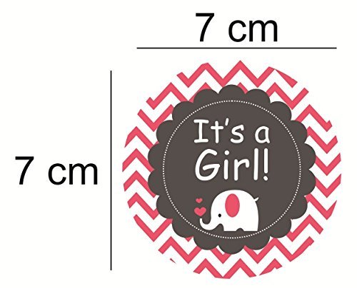 SYGA Set of 50 It's A Girl! Label Party Favor Bags for Baby Shower Party