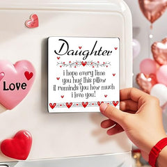 Gift for Daughter Birthday Special Birthday for Daughter Printed Cushion 12 inch X 12 inch + Micro Fiber Filler + Keychian + Magnet Girls Pillow Daughters Day for Daughter and Girls -10A (Color-7)