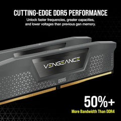 CORSAIR Vengeance DDR5 32GB (2 x 16GB) 6000MHz CL38-44-44-96 1.35V Intel XMP 3.0 AMD Expo Computer Desktop Memory – Gray