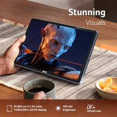 Acer Iconia Tab11 | 11.45" | 2.2K IPS Display, 450 Nit | Quad Speakers | 8GB + 128GB (Expandable) | Wi-Fi + (Calling) | Fingerprint Reader| Slim Metal Body| Blue