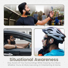 Portronics Harmonics Twins 31 Over Ear OWS Smart Wireless Earbuds with HD Mic, Secure & Flexible Earhook, Touch Control, 24 Hrs Playtime, Music/Gaming Mode, BT 5.4V, Light Weight(Beige)