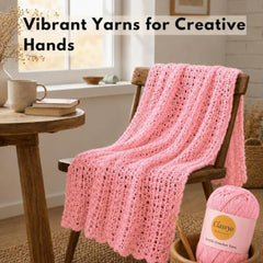 Classyo Acrylic Yarn for Crocheting (100gms x 1 Ball, 4ply) | Soft Wool Crochet Thread | Acrylic Hand Knitting Yarn | Wool for Crochet | For Sweater, Scarf, Hat, Baby Clothes, Purse, Gift Bags and DIY Crafts (Butter, Pack of 1)