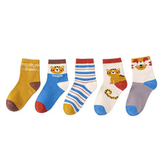 SYGA 5 Pairs Socks Baby Autumn And Winter Cotton Socks, Baby Calf length Socks 9M - 24M