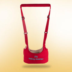 SYGA Handheld Baby Walker with Harness, Adjustable Walking Assistant Helper for Infant Child (Age 6 Months to 24 Months),Stand Up and Learn Walking, Red
