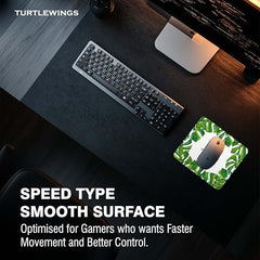 TURTLEWINGS | Mousepad |Aesthetic Strawberry Mousepad – 22x18 cm, 3mm Thick | Abstract Design Non-Slip Rubber Base | Office, Study & Gaming Use | Premium Smooth Surface 2 (Design 08)