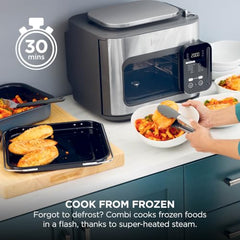 Ninja Combi 14-in-1 Multi-Cooker, Oven, & Air Fryer (12.5L) | HyperSteam & Air Fry Technology, Cooks 3-Part Family Meals in 15 Mins, Healthy Oil-Free Cooking, Digital Display
