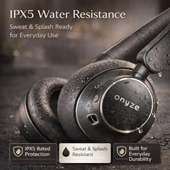 ONYZE VORIC ON903 Over-Ear Wireless Headphones with ANC, Bluetooth 5.4, Dual Pairing, 40mm Drivers, Up to 60H Playtime, Foldable Premium Design (Obsidian Black)