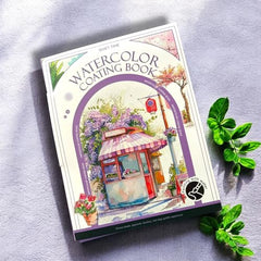 CRAFTMATE Pocket Watercolor Painting Book | Paint with Water Coloring Books for Teens and Adults | Travel Arts and Crafts Kit for Kids and Adults