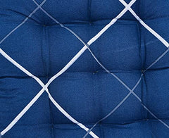 Kuber Industries Chair Pad|Chair Cushion Pad|Chair Cushion with Ties (Blue)