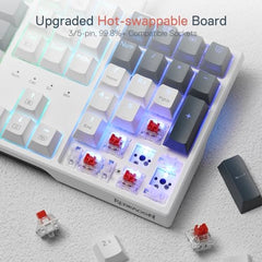 Redragon K668 RGB Gaming Keyboard, 104 Keys + Extra 4 Hotkeys Wired Mechanical Keyboard w/Sound Absorbing Foams, Upgraded Hot-swappable Socket, Mixed Color Keycaps, Red Switch