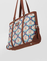 ZOUK Office Bag | Stylish Bags for Office Use | Laptop Bag 15.6 inch | Stylish Tote for Office Use | Purse for Women | Vegan Leather Handbag | Daily & Travel Use | Multicolor Mandala Print