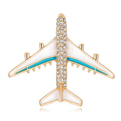 SYGA Brooch Pin Fashion Crystal Rhinestone Jewellery Pin Vintage Clothing Accessories Decoration Aircraft Fashion Brooches for Women- S58