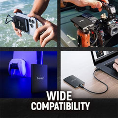 Lexar Armor SL700 Portable SSD, 1TB, up to 2000MB/s Read, up to 2000MB/s Write, Compatible w/Type-C Laptops, iPhone 15, Smartphones, Tablets, PS5, Xbox, USB 3.2 Gen 2x2, Slim and Lightweight