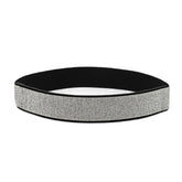 SYGA Women's Rhinestone Elastic belt with diamonds, fashionable and versatile dress, crystal girdle Belt(Black)