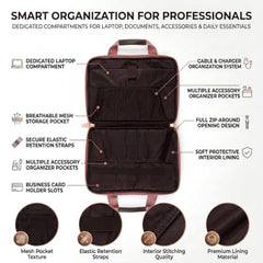 VISMIINTREND Laptop Leather Bag for Man | Coffee Brown