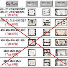 Bfenown Replacement US Keyboard keycap Keycaps Keys for MacBook Air M2 M3 M4 Retina 13'' A2681 A3113, MacBook Air 15'' M2 M3 M4 A2941 A3114 2022-2025 Year Midnight
