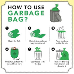 Honest Home Garbage Bags Small - Green | 120 Bags | 30 Bags x 4 boxes | Leak-Proof & Tear-Resistant | 17 x 19 Inches Drawstring Dustbin Bags