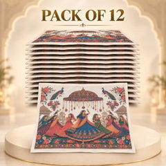 Choego New Season Wedding Print Saree Cover Pack of 12 | Zip closure, Doli Print Reusable storage bags, Ideal for bridal designer sarees, Wardrobe organizer, One side transparent