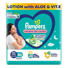 Pampers Complete Skin Comfort Pants, X-Large (XL), 168 Count, Anti-rash blanket, Lotion with Vitamin E & Aloe Vera, 12-17kg