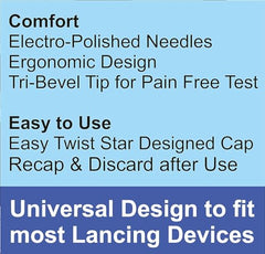 Anmol Digimart Lancets for Glucometer (Institution Pack) (1000 Pcs), Multicolor