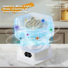 16L Semi Automatic Foldable Washing Machine with Dryer Portable 3 Modes Quick Deep Cleaning with Spin Basket Ideal For Apartments, Dorms, Hotels, Travel Suitable For Towel, Socks, Napkins (A1)
