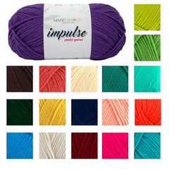 WOAFASHIONS - World of Arts Impulse Hand Knitting & Crochet Yarn, Premium Acrylic, 4 : Medium (Anchor Grey) (100gms / 3.5oz / 200mtr / 218yds)