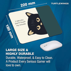 TURTLEWINGS | Mousepad | Inspirational Quote Mousepad – 22x18 cm, 3mm Thick | Abstract Design Non-Slip Rubber Base | Office, Study & Gaming Use | Premium Smooth Surface 3