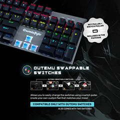 Cosmic Byte CB-GK-25 Pandora TKL Mechanical Keyboard Upgraded with Swappable Outemu Blue Switches and Rainbow LED (Black/Grey)