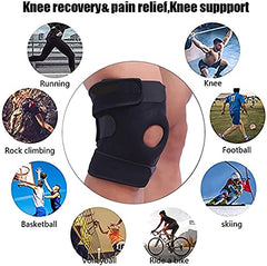 SYGA Adjustable Knee Cap Support Knee Brace Compression Sleeve Breathable Knee Pad For Men & Women- Arthritis Pain, Tendinitis Pain, ACl, Athletic Injury, Sports, Running, and Protection-Free Size