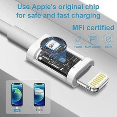 Original USB C to Light-ning Certified (Mfi) Sync & Fast Charge Cable Compatible for iPhone, Ipad & Airpods (Pack of 1) - White