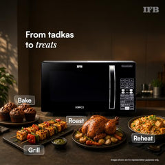 IFB 30L Convection Microwave Oven with 360 Degree Motorized Rotisserie 101 Auto Cook Menus (30BRC2, Black, Auto Defrost, Grill Mode, Combi-Cook Modes, 10 Power Levels)