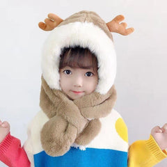SYGA Baby Winter Beanie Hat Animal Shaped Warm Cap and Scarf (2-6 Year)