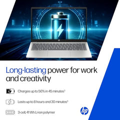 HP 15 Smartchoice, Intel Core Ultra 5 125H 12 TOPS, 24GB DDR5 (Upgradeable) 1TB SSD,Anti-Glare, FHD, 15''/39.6cm,Win11, M365*Office24, Silver, 1.65kg, FD1458TU, FHD Camera w/Shutter, Backlit AI Laptop