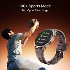 boAt Ultima Ember smartwatch with 1.96” AMOLED Display, AOD, Personalized Fitness Nudges, Functional Crown,100+ Sports Modes, Create Your Own Watchface, smartwatch for man and Woman (Steel Black)