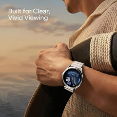 boAt Ultima Aeris 1.43" AMOLED Display, 1000 nits Brightness, Ultra Slim 8mm Metal Build, IP68, Auto HR & SpO2 Monitoring, Sleep & Stress Tracking, Stylish Smartwatch for Men & Women(Tan Brown)