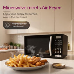 Godrej 25 L with 5 Years Comprehensive Warranty, Airfry Cooking, Steam Clean, Stainless Steel Cavity with 260 Insta Cook Menus, Convection Microwave Oven (GME 725 CF1 PZ, Black)