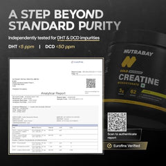 Nutrabay Pure Series Micronised Creatine Powder Monohydrate, Pre/Post Workout Bodybuilding, Crossfit Supplement, 250 g (Unflavoured)