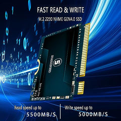 M.2 2230 SSD 1TB NVMe SHARKSPEED PCIe Gen4.0X4 Internal Solid State Drive 30mm, Gaming SSD Compatible with Steam Deck, Microsoft Surface pro7+/proX/laptop3/laptop4/laptop Go Ultrabook