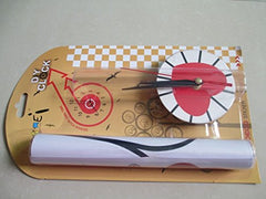 Syga Plastic Cycle Wall Clock Sticker (Standard Size, Multicolour)