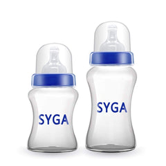 SYGA Feeding Bottle BPA Free Non Colic Extra Safe Feeding Bottle Pack of 2, 150ml and 250ml Wide Neck Baby(Blue)