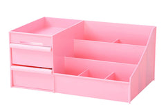SYGA Cosmetic Makeup and Jewelry Storage Case Display - Spacious Design - Great for Bathroom, Dresser, Vanity and Countertop (Pink)