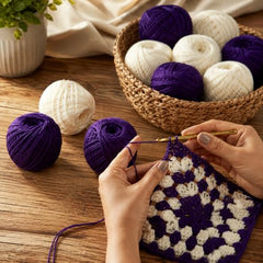 Crochet Cotton Thread Yarn Combo, 10 Rolls for Knitting, Crochet, Embroidery and Craft Making, Soft Decorative Thread for Handmade DIY Projects, Yellow & Green