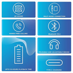 URBN Thump 550 Bluetooth 5.4 Wireless On Ear Headphone | HD Sound | Deep Bass | in-Built Mic | Type-C Charging | Foldable | Aux | Micro SD Card | 1 Year Replacement Warranty (Camo)