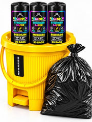 Regennx black Garbage Bags for Dustbin |Medium 19x21 inches |180 Plastic Bags for Home | 30 Pcs x Pack of 6 plastic bag Medium Size for Waste Disposal.
