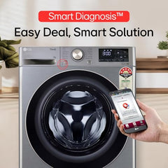 LG 9 Kg, 5 Star, AI Direct Drive Technology, Wi-Fi, Steam+ with Wrinkle Care, Fully Automatic Front-Loading Washing Machine (FHP1209Z7P, Intelligent & Convenient Fabric Care, Allergy Care, Platinum)