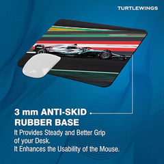 TURTLEWINGS F1 Car on Racetrack Design Mouse Pad