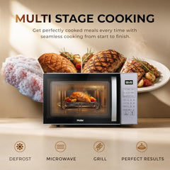 Haier 22L Convection Microwave Oven with KIDS Special Recipes (HIL2201CSSH,Silver)
