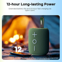 Tribit StormBox Mini+ Portable Bluetooth Speaker, 12W 360° Surround Sound
