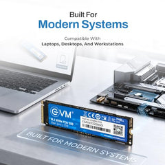 EVM Internal SSD Interface PCle Gen 3x4 Fast Performance, Ultra Low Power Consumption NVME PCIe SSD (EVMNV/256GB, Black, 256GB)